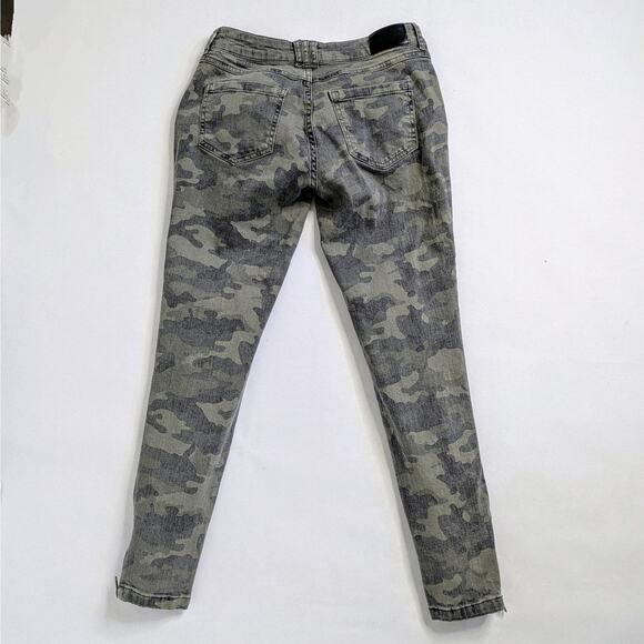 Anine Bing Jeans Women's 28 Green Camoflage Zipper Skinny Stretch Denim Low Rise - Picture 11 of 11